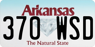 AR license plate 370WSD