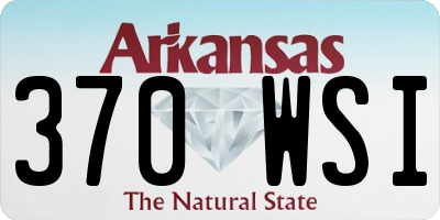 AR license plate 370WSI