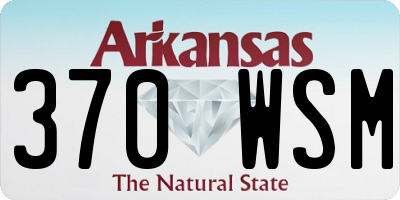 AR license plate 370WSM