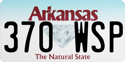 AR license plate 370WSP
