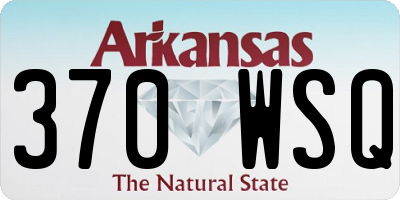 AR license plate 370WSQ