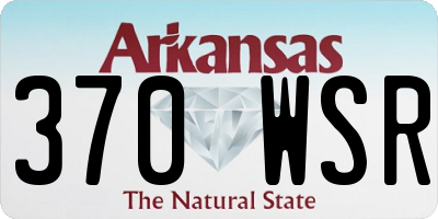 AR license plate 370WSR