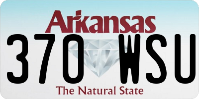 AR license plate 370WSU