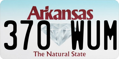 AR license plate 370WUM