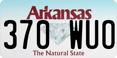 AR license plate 370WUO