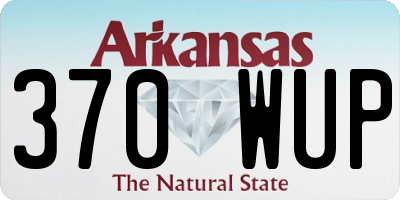 AR license plate 370WUP