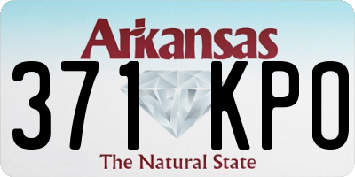 AR license plate 371KPO