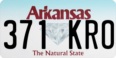 AR license plate 371KRO