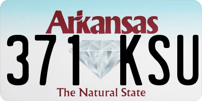AR license plate 371KSU