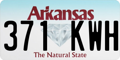 AR license plate 371KWH