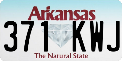 AR license plate 371KWJ