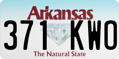 AR license plate 371KWO