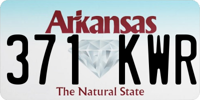 AR license plate 371KWR