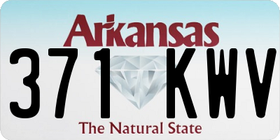 AR license plate 371KWV