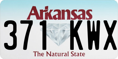 AR license plate 371KWX