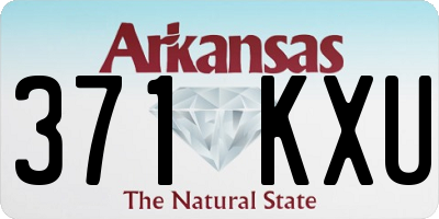 AR license plate 371KXU
