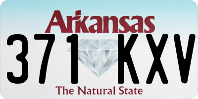 AR license plate 371KXV