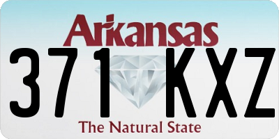 AR license plate 371KXZ