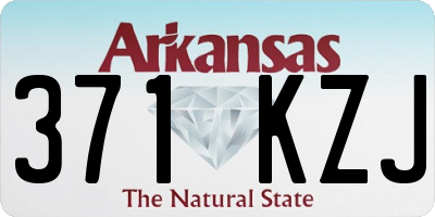 AR license plate 371KZJ