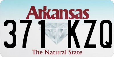 AR license plate 371KZQ