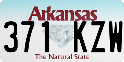 AR license plate 371KZW