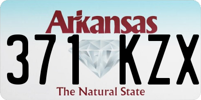AR license plate 371KZX