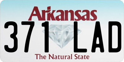 AR license plate 371LAD