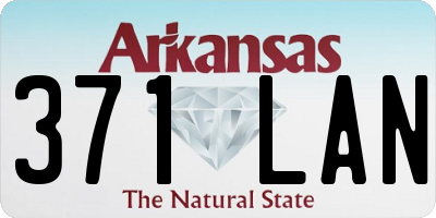 AR license plate 371LAN
