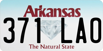 AR license plate 371LAO