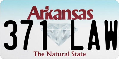 AR license plate 371LAW