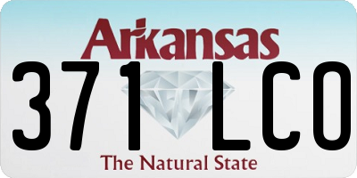 AR license plate 371LCO