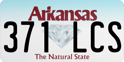 AR license plate 371LCS