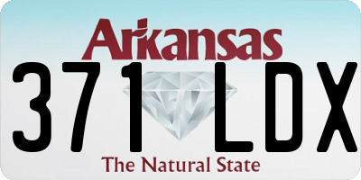 AR license plate 371LDX