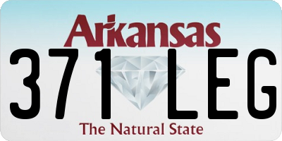 AR license plate 371LEG