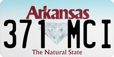 AR license plate 371MCI
