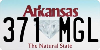 AR license plate 371MGL