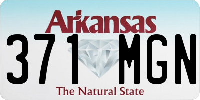 AR license plate 371MGN