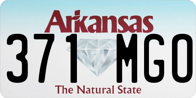 AR license plate 371MGO