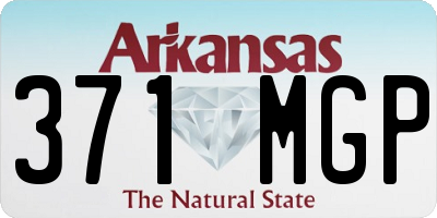 AR license plate 371MGP