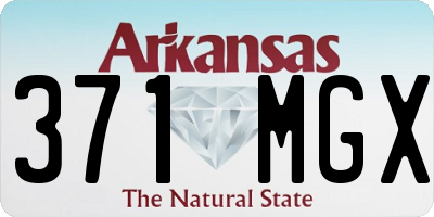 AR license plate 371MGX