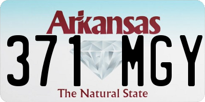 AR license plate 371MGY