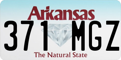 AR license plate 371MGZ