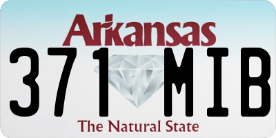 AR license plate 371MIB