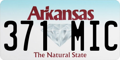 AR license plate 371MIC