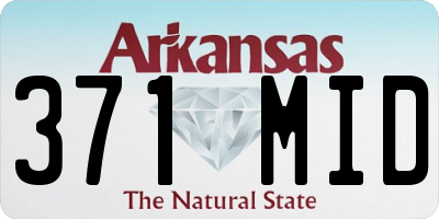 AR license plate 371MID