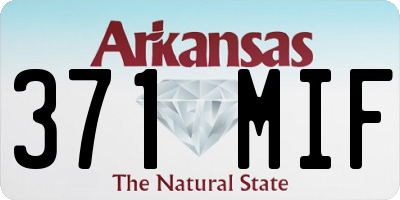AR license plate 371MIF