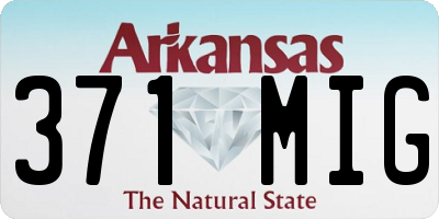 AR license plate 371MIG