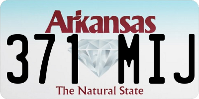 AR license plate 371MIJ