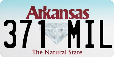AR license plate 371MIL