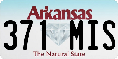 AR license plate 371MIS